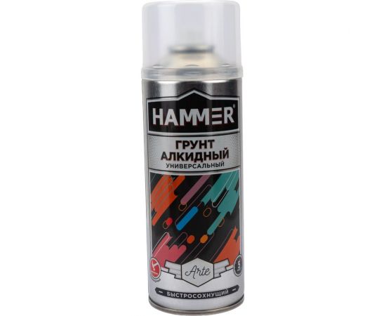 Алкидный грунт Hammer белый, 520 мл, 0.27 кг ЭК000140413 