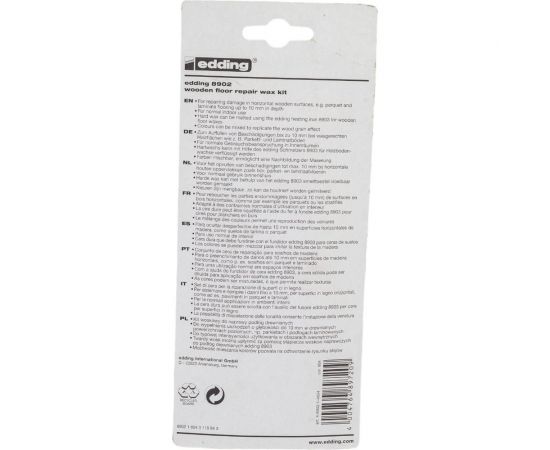 Восковой набор EDDING 8902 для ремонта деревянных полов, 3 оттенка, блистер, красное дерево E-8902#3-B#604 – изображение 2