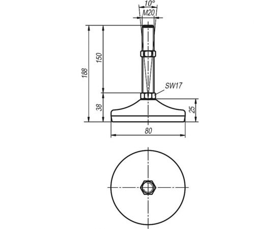 Опора KIPP K0739.1208020X150 – изображение 2