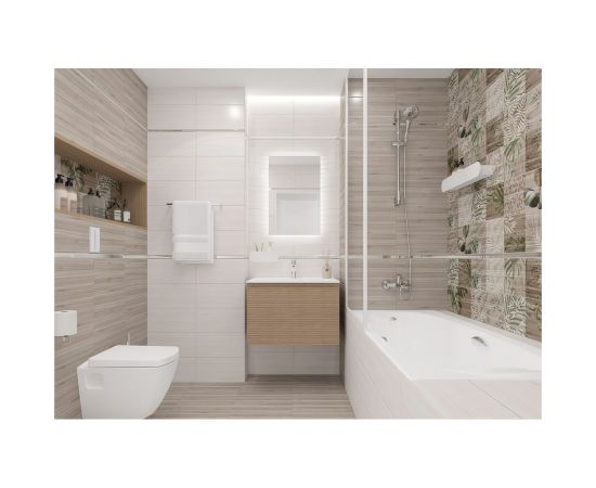 Настенная керамическая плитка LAPARET Organic (бежевый; 20x40 см; 15 шт.) х9999278236 – изображение 3