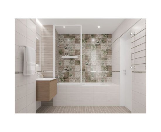 Настенная керамическая плитка LAPARET Organic (бежевый; 20x40 см; 15 шт.) х9999278236 – изображение 4