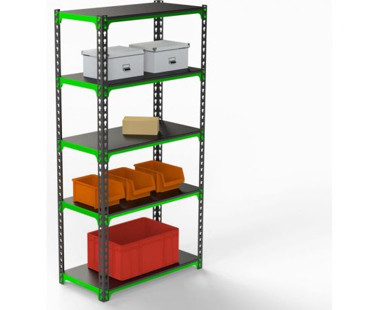 Стеллаж ООО Металекс MID 1800x1000x400, 5 полок SMDV181040 – изображение 4