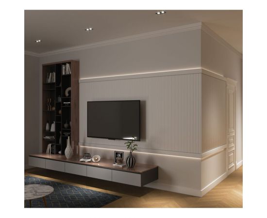 Панель стеновая ""Грани"" ударопрочная, влагостойкая, под покраску Decor-Dizayn 150x10x3000 мм DD901 (3m) – изображение 7