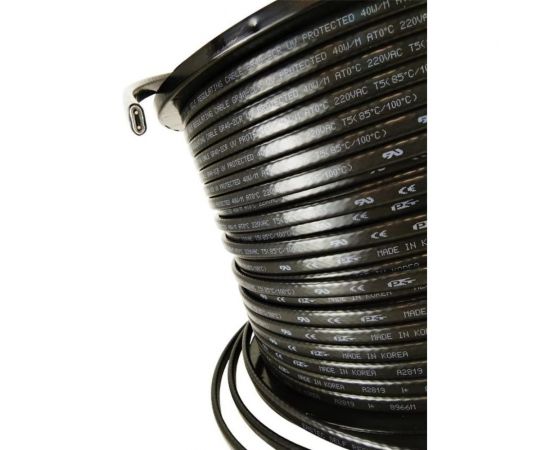 Греющий кабель для кровли и водостока EASTEC GR 40-2 CR саморегулирующийся экранированный 40 Вт/м с УФ-защитой 200 м EASTEC GR 40-2 CR-200м 