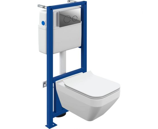 Комплект Cersanit crea square co dpl eo slim инсталляция link pro кнопка twins пластик хром глянцевый 64443 