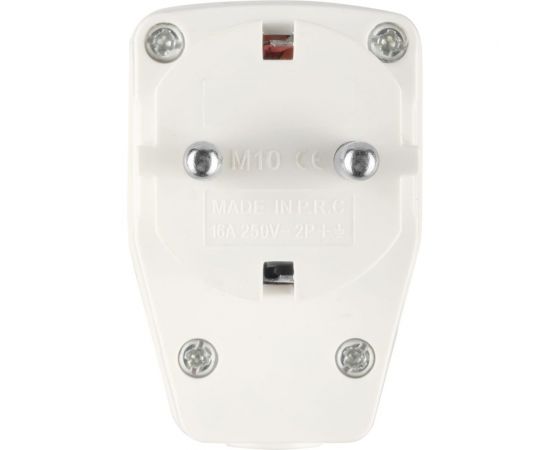 Угловая вилка duwi с заземлением с выключателем белая 16А 250В 30471 5 
