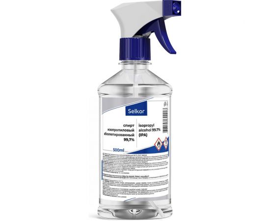 Спирт изопропиловый абсолютированный с триггером Selkor 0,5 л36900 