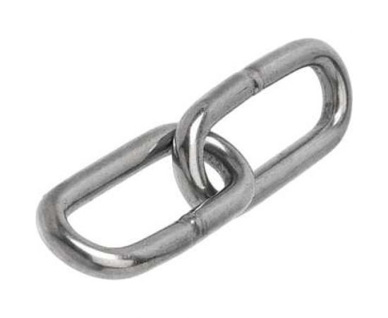 Нержавеющая цепь KREPFIELD 5x35 мм, DIN 763, А2, сварная, длиннозвенная, 2 м 763А2ЦЕПЬ5ММ-2 