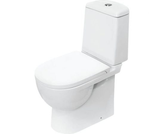 Унитаз-компакт SANITA LUXE Exclusive белый S1 с двухреж арматурой А 77.57.114.3, сиденьем ID 01 003 Next, бел. 00000125199 