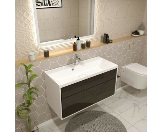 Раковина для ванной комнаты uperwood Classic New 100 см, с декоративной крышкой для слива 291021041 – изображение 2