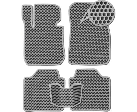 Ковры в салон автомобиля Eva Smart man tgs 33.440 эва сота серые c серой окантовкой 3129-B1B1-S – изображение 2