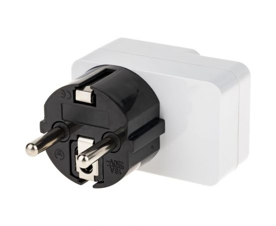 Угловая вилка duwi с заземлением с выключателем белая 16А 250В 30471 5 – изображение 2