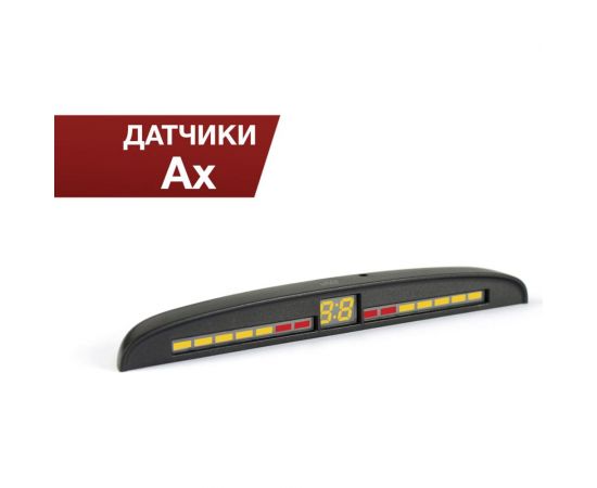 Универсальная система парковки Parkmaster 4 черных датчика тип АX, индикатор 34 34U-4-AX-Black – изображение 2