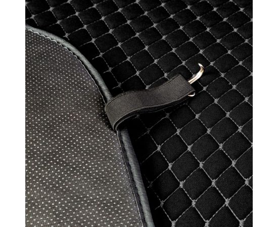 Накидки на передние сиденья CarPerformance, 2 шт. материал fiberflax /мягкий лен/ CUS-1052 BK/GY – изображение 3