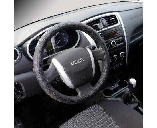 Оплетка на руль VOIN CLASSIK PLUS экокожа, M d=38см, черный OPLV0901 – изображение 3