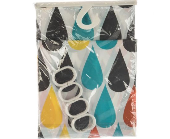 Штора для ванной Delphinium WS-800 капли, 180х180 104147 – изображение 3