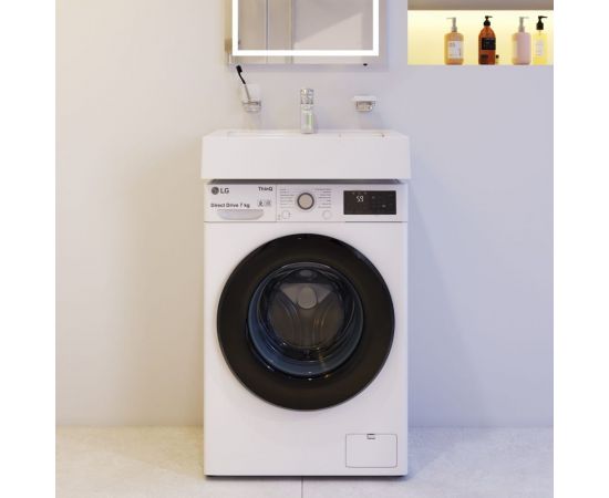 Раковина над стиральной машиной AM.PM X-Joy литьевой мрамор, 60 см M85AWCC0602WG – изображение 3