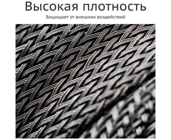 Кабельная сетчатая оплетка для защиты провода Texplet 10..22 мм черная 10 м 15PET-14-0 – изображение 3