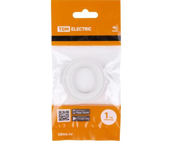 Кольцо для патрона TDM Е14, термостойкий пластик, белый, SQ0335-0163 – изображение 3