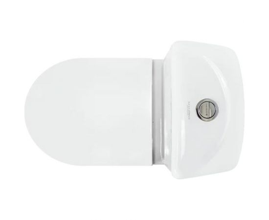 Унитаз-компакт SANITA LUXE Exclusive белый S1 с двухреж арматурой А 77.57.114.3, сиденьем ID 01 003 Next, бел. 00000125199 – изображение 4