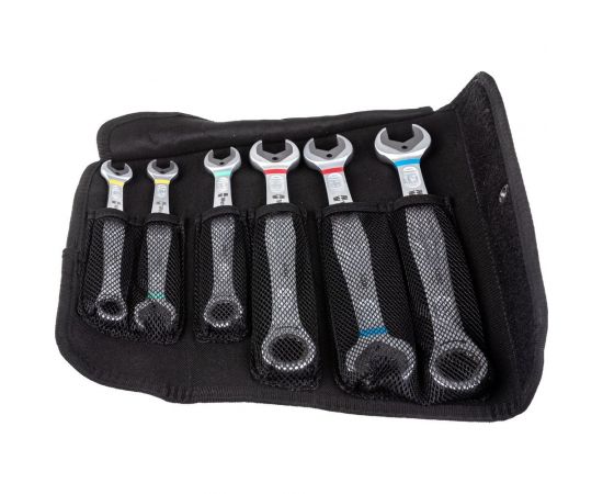 Набор двусторонних рожковых и комбинированных ключей с трещоткой Wera, 6 предметов, WE-020022 – изображение 5