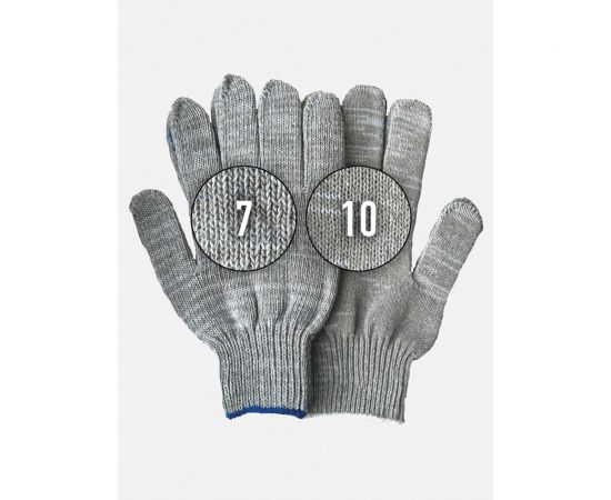 Хлопчатобумажные перчатки с ПВХ LAIMA Эконом, 10 класс, 26-28 г, 83 текс, белые, 100 пар 608680 – изображение 6