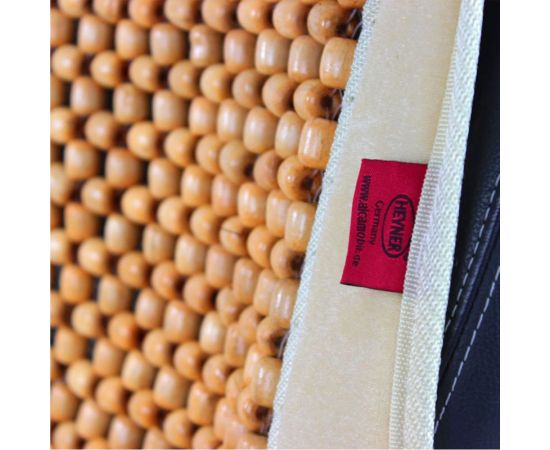 Накидка на сиденье Heyner массажер, деревянные шарики, велюр, бежевая 709200 – изображение 6