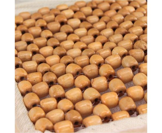 Накидка на сиденье Heyner массажер, деревянные шарики, велюр, бежевая 709200 – изображение 7