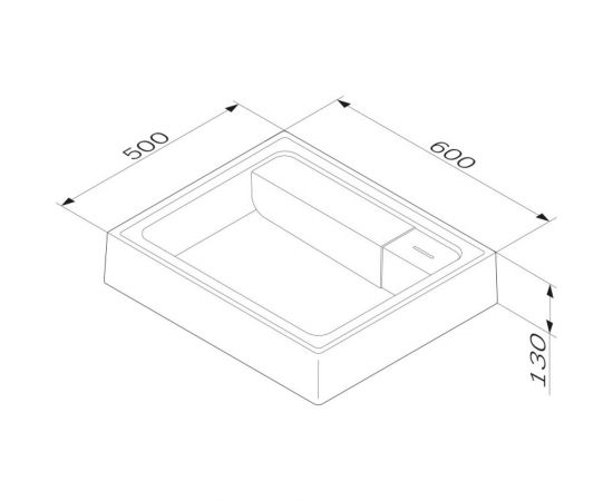 Раковина над стиральной машиной AM.PM X-Joy литьевой мрамор, 60 см M85AWCC0602WG – изображение 7