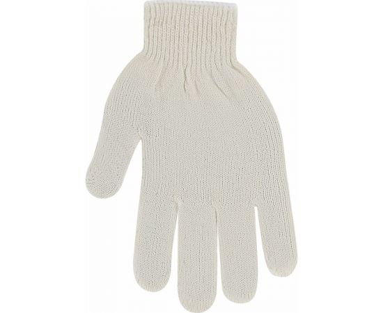 Хлопчатобумажные перчатки с ПВХ LAIMA Эконом, 10 класс, 26-28 г, 83 текс, белые, 100 пар 608680 – изображение 8