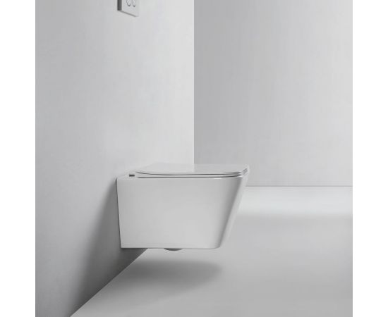 Унитаз подвесной безободковый с сиденьем с микролифтом BOND F04-10 – изображение 9