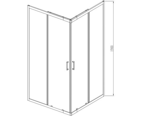 Душевой уголок VINCEA Rapid 900-1000x900-1000, хром, стекло прозрачное VSS-3R90/10CL – изображение 9