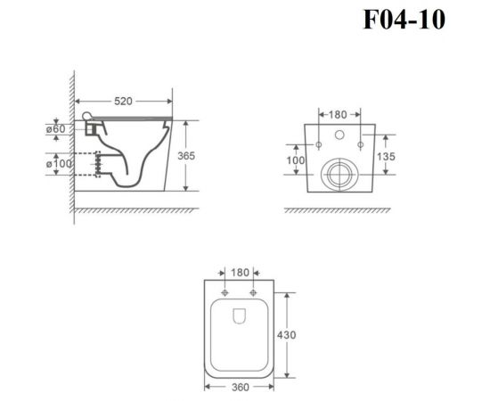 Унитаз подвесной безободковый с сиденьем с микролифтом BOND F04-10 – изображение 10