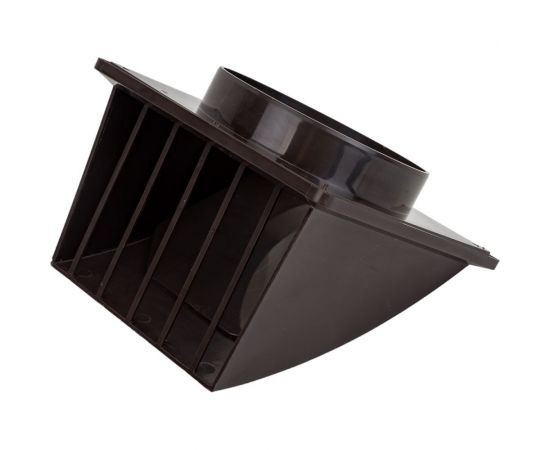 Выход стенной вытяжной с обратным клапаном (175x175 м; с фланцем 125 мм) Эвент 175К125ФВ, коричневый 