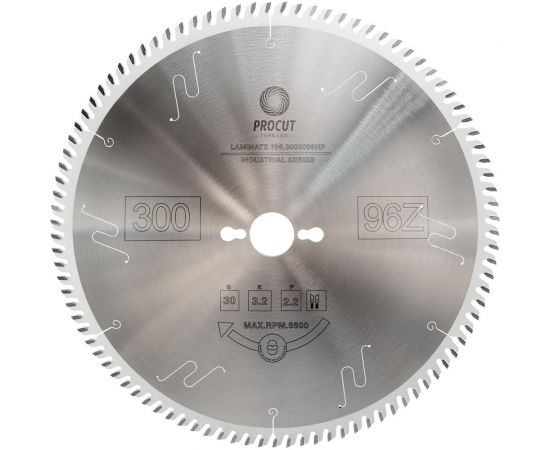 Диск пильный для ламината МДФ Усиленная HP (300x30x3.2/2.2 мм; Z=96) PROCUT 755.3003096HP 