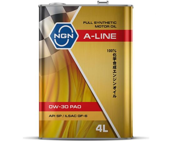 Моторное масло NGN A-LINE 0W-30, PAO, синтетическое, 4 л V182575108 
