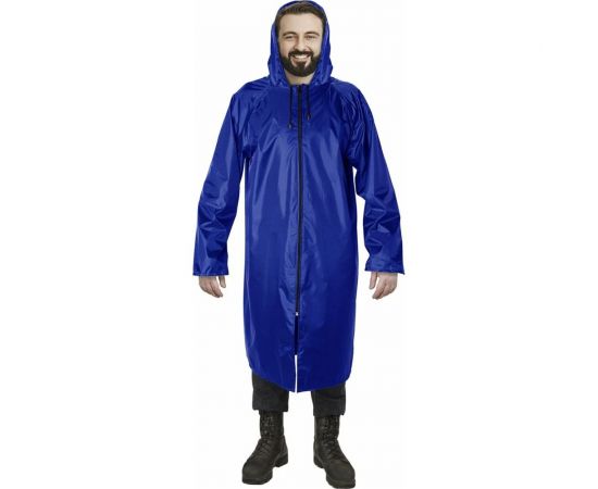 Многоразовый плащ-дождевик Грандмастер синий, на молнии, с ПВХ покрытием, р.60-62, рост 170-176 610868 