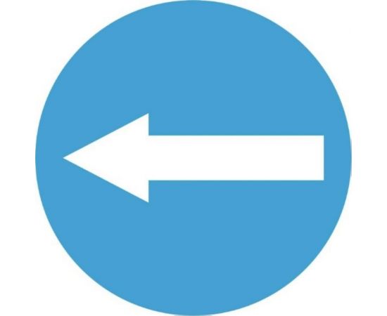 Наклейка SKYWAY ОБЪЕЗД круглая ГОСТ Объезд стрелка d 151 мм S08101038 