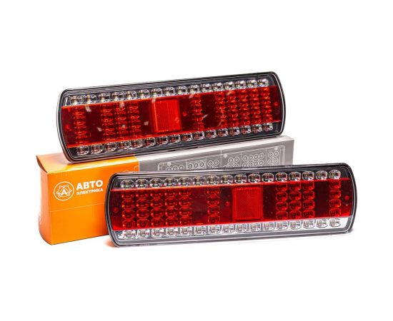 Задний фонарь АВТОЭЛЕКТРИКА КАМАЗ, МАЗ левый, с бегущим указателем поворота 112.08.69-03-TRS 