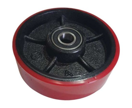 Колесо для гидравлической тележки 160хS50 мм, PU, с подшипником WILMART DFQ.4-01D db 