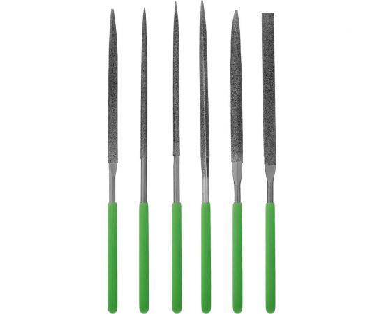 Набор алмазных надфилей СИБРТЕХ 140x70x3 мм, 6 шт. 158347 – изображение 2