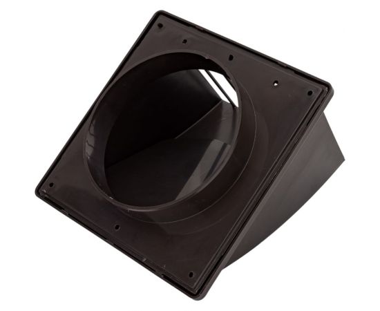 Выход стенной вытяжной с обратным клапаном (175x175 м; с фланцем 125 мм) Эвент 175К125ФВ, коричневый – изображение 2