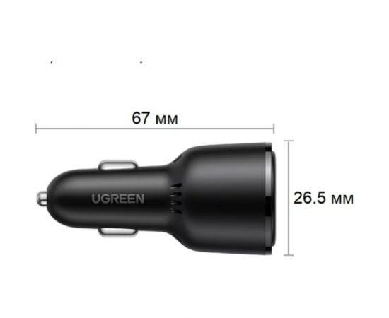 Автомобильное зарядное устройство Ugreen 2xUSB C PD+USB A 69 Вт 20467 – изображение 2