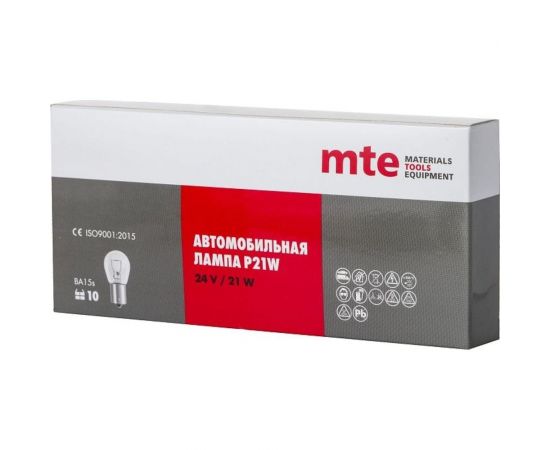 Лампа MTE p21w 24v 21w ba15s 27201322 – изображение 2