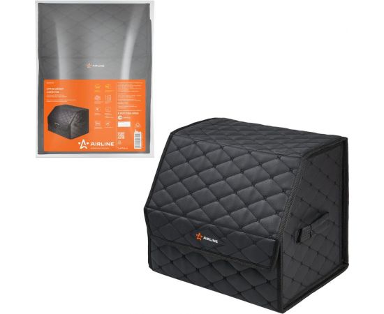 Органайзер-саквояж в багажник Airline стеганный ромб, черный ADSO002 – изображение 2