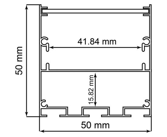 Накладной профиль FERON 50x50мм алюминиевый, черный, 2м, CAB269 48150 – изображение 2