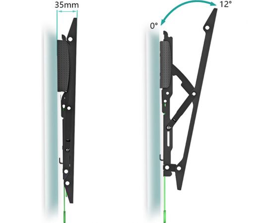 Кронштейн для телевизора REXANT 32-55 дюймов, наклонный, с быстрой фиксацией 38-0339 – изображение 2
