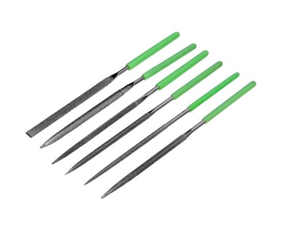 Набор алмазных надфилей СИБРТЕХ 140x70x3 мм, 6 шт. 158347 – изображение 3