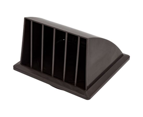 Выход стенной вытяжной с обратным клапаном (175x175 м; с фланцем 125 мм) Эвент 175К125ФВ, коричневый – изображение 3