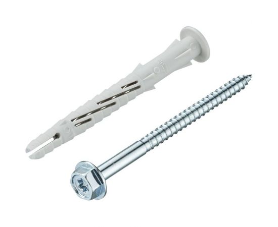 Фасадный дюбель с шурупом Tecfi шлиц TORX, прессшайба 10x100 4 шт 147657 – изображение 3